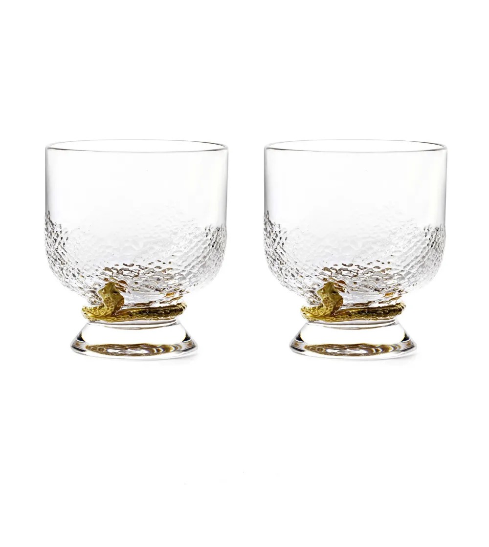 Juego de 2 Vasos de Agua Python Gold...