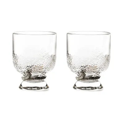 Juego de 2 Vasos Old Fashion Python Platin - Roberto Cavalli 2
