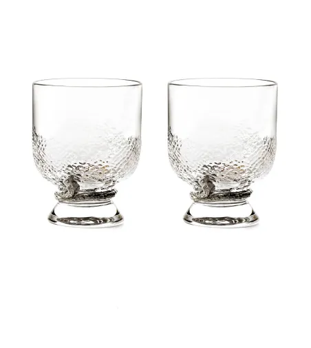 Lot de 2 Verres Old Fashion Python Platin - Roberto Cavalli