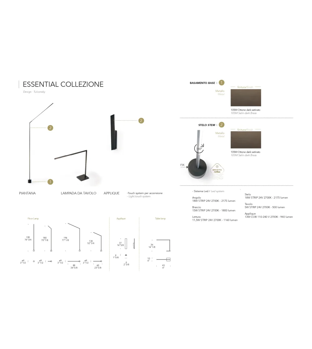 Reflex - Essential Stehlampe mit Arm