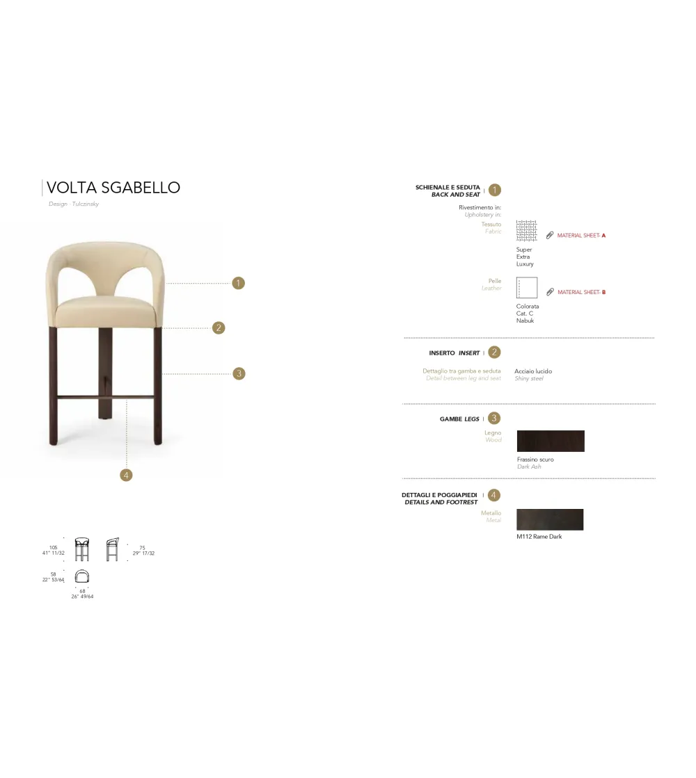 Sgabello Volta - Reflex