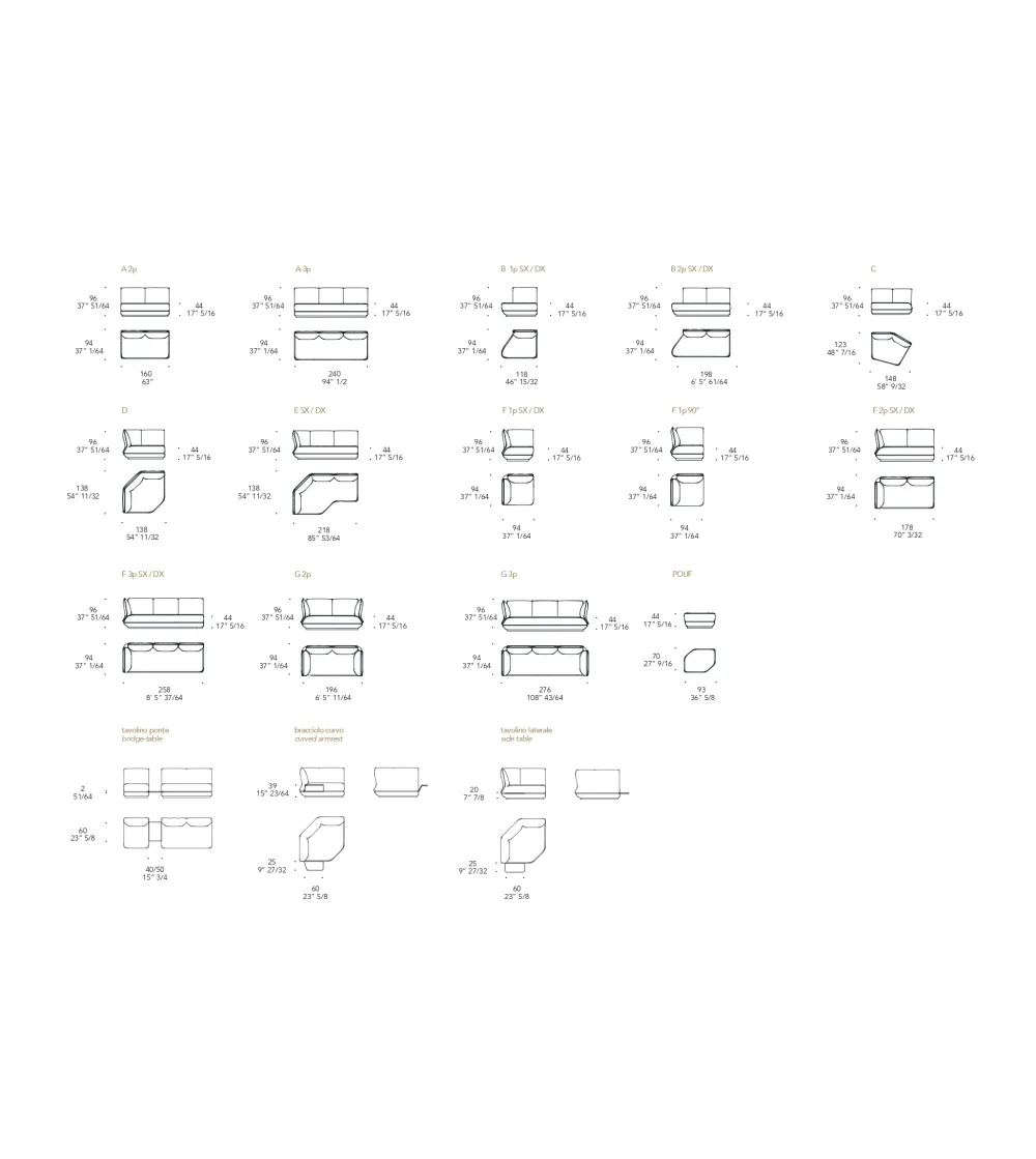 Sofá Modular Orizzonte - Reflex