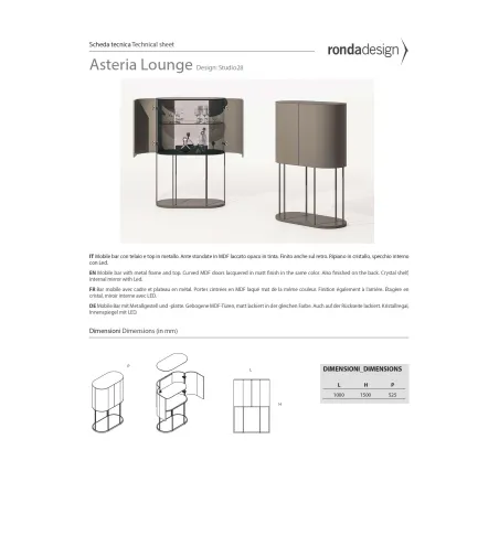 Meuble Bar Asteria Lounge - Ronda Design