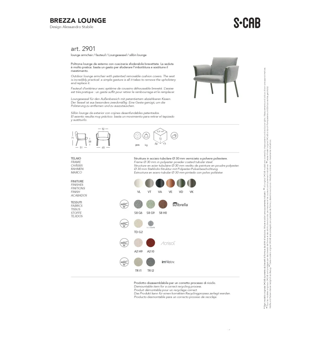 SCAB - Brezza Lounge Sessel