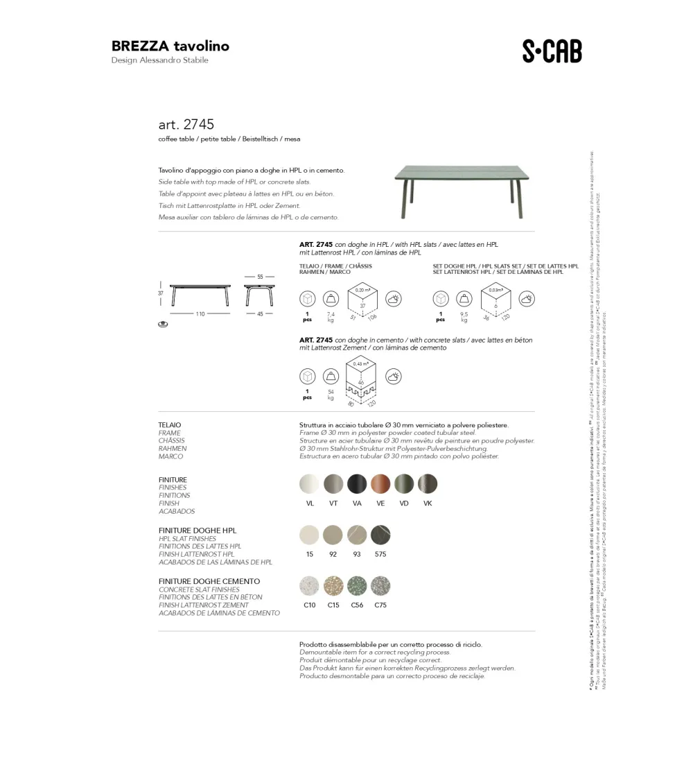 Table Basse Brezza - SCAB
