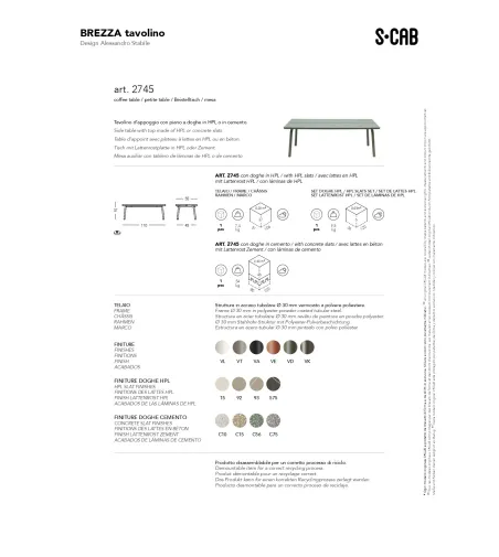 SCAB - Brezza Couchtisch