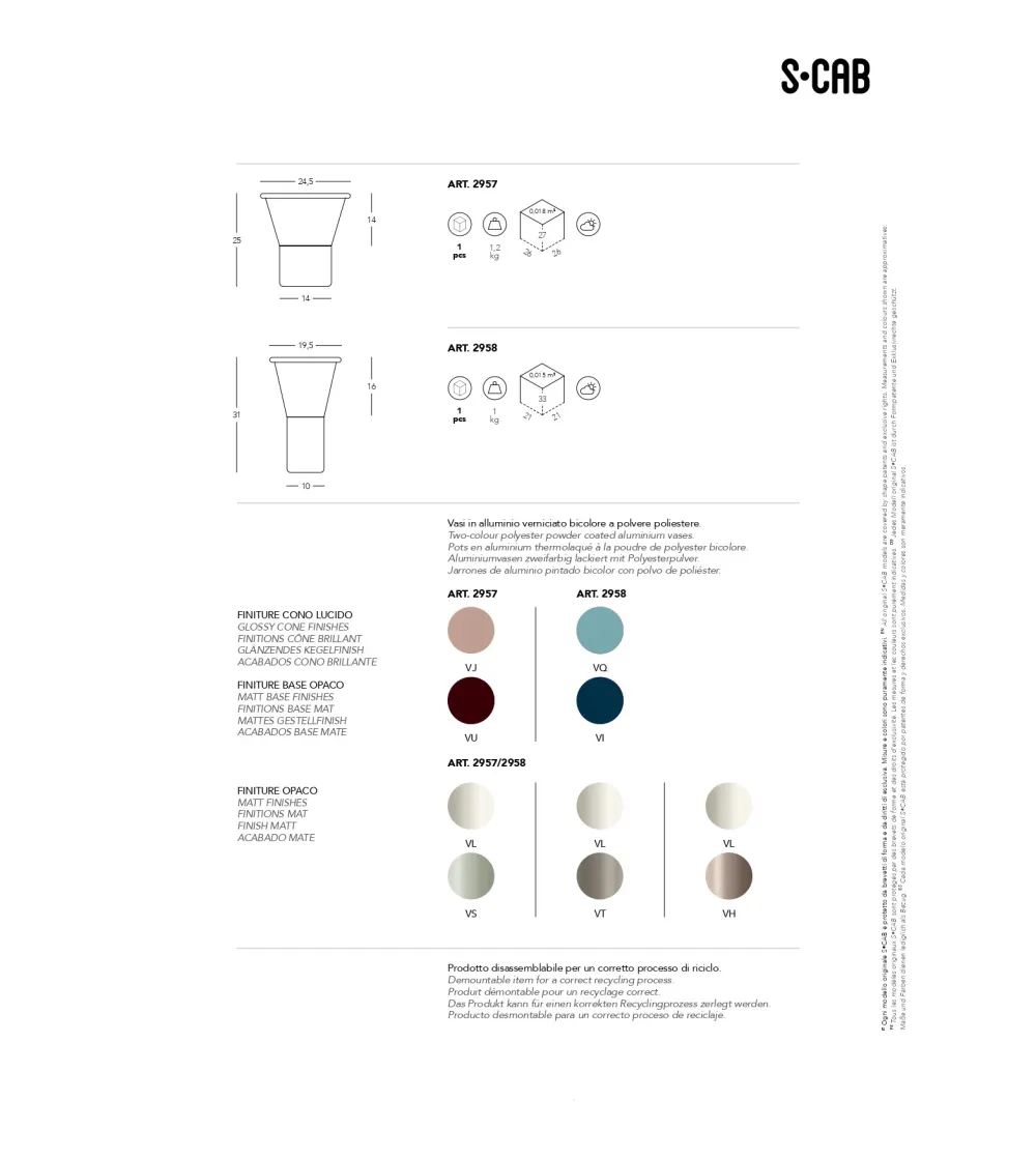 SCAB - Mimosa H25 Vase