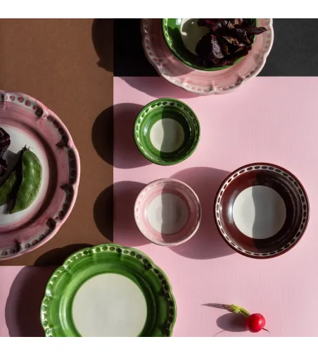 Set 6 Piatti Piani Rosa Collezione Vietri - Wftb
