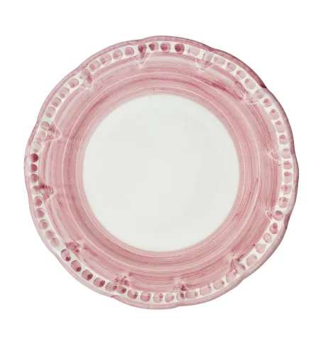 Juego de 6 Platos Llanos Rosas de la Colección Vietri - Wftb