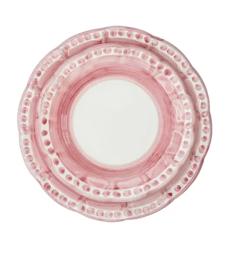 Set 6 Piatti Piani Rosa Collezione Vietri - Wftb