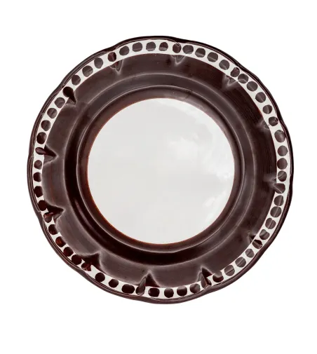 Set 6 Piatti Piani Marrone Collezione Vietri - Wftb