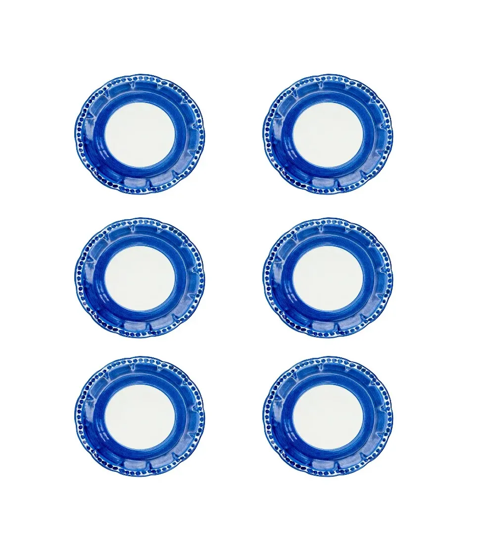 Juego de 6 Platos Hondos Azules de la...