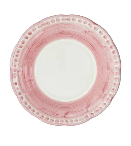 Ensemble de 6 Assiettes à Dessert Roses de la Collection Vietri - Wftb
