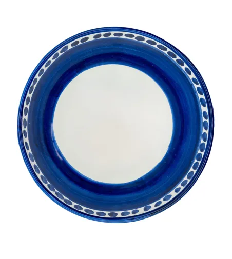 Wftb - Set of 6 Blue Large Bowls from the Vietri Collection