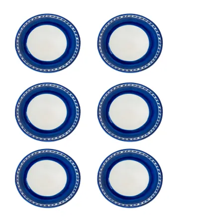 Juego de 6 Cuencos Grandes Azules de la Colección Vietri...