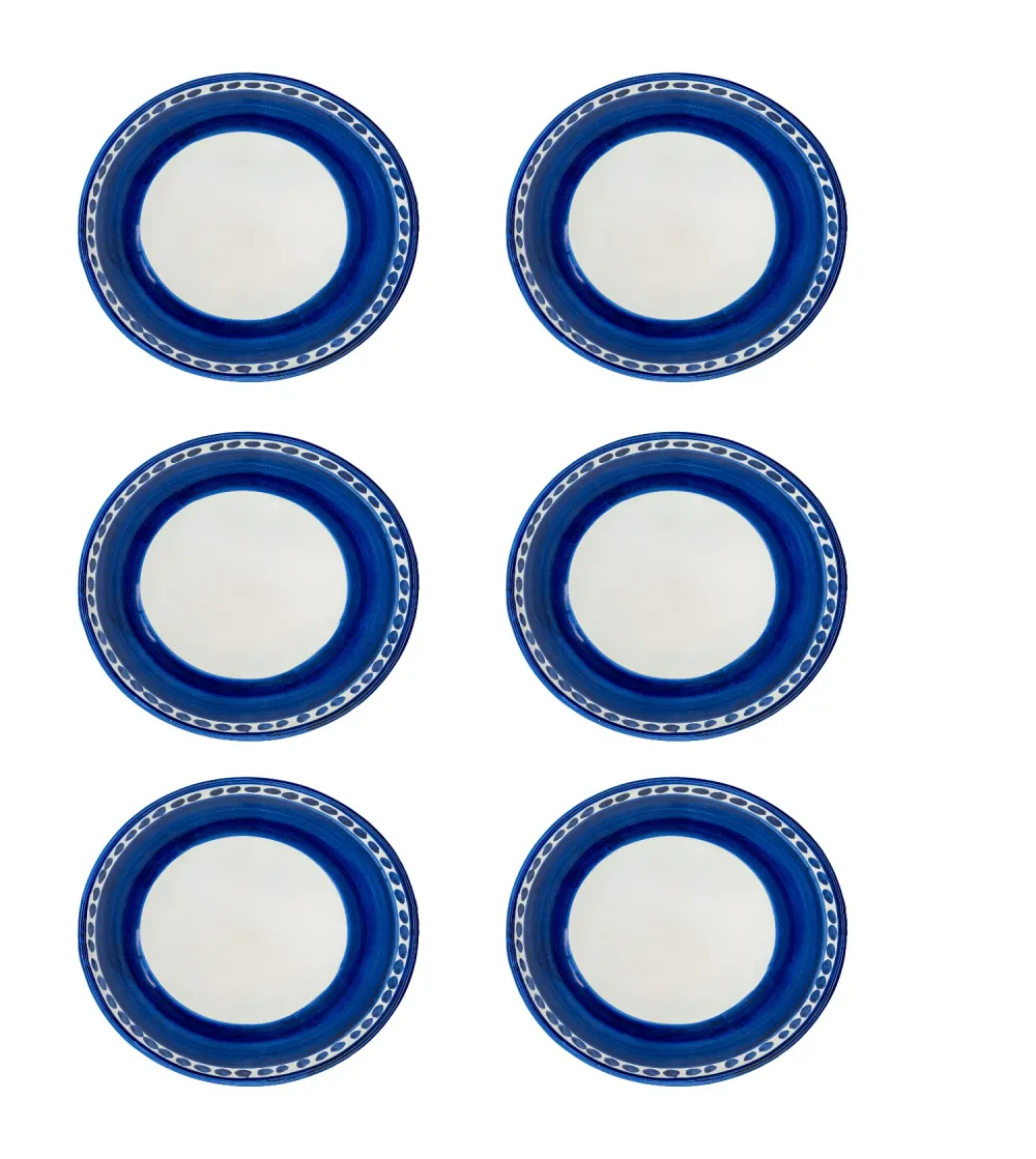 Wftb - Set of 6 Blue Large Bowls from...