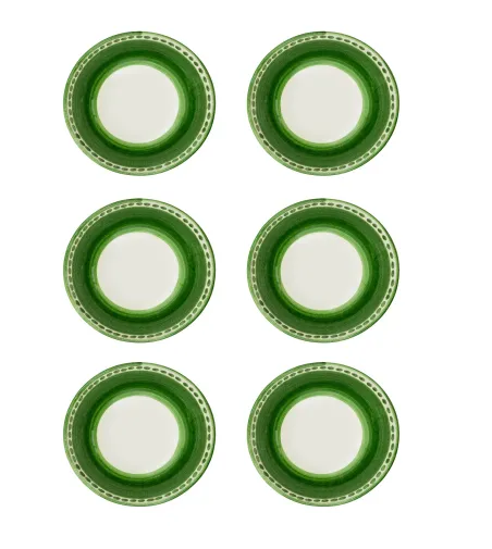 Juego de 6 Cuencos Grandes Verdes de la Colección Vietri - Wftb