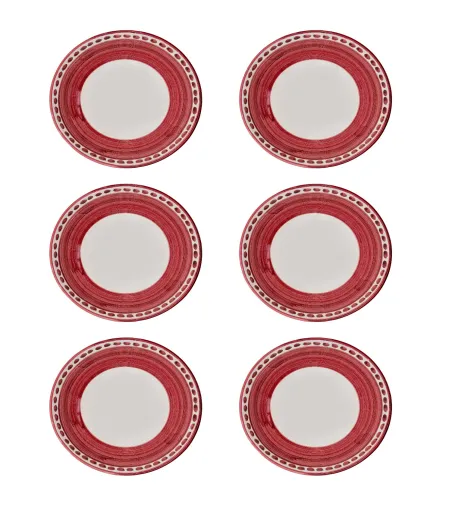 Juego de 6 Cuencos Grandes Rojos de la Colección Vietri - Wftb