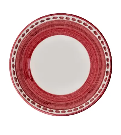 Wftb - Set of 6 Red Large Bowls from the Vietri Collection 2