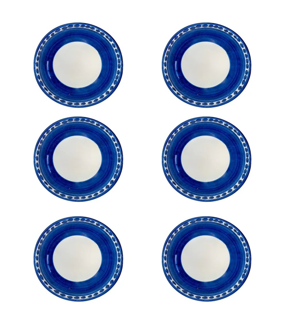 Ensemble de 6 Bols Bleues Moyens de...