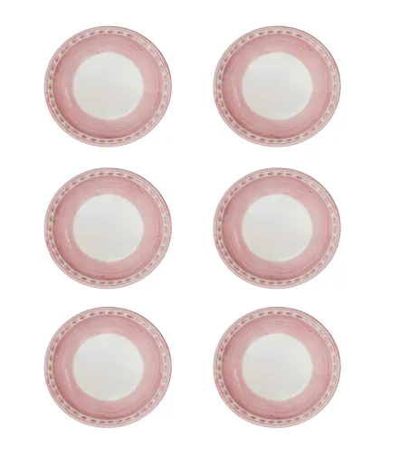 Ensemble de 6 Bols Roses Moyens de la Collection Vietri - Wftb