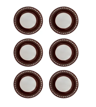 Ensemble de 6 Bols Marron Moyens de la Collection Vietri...