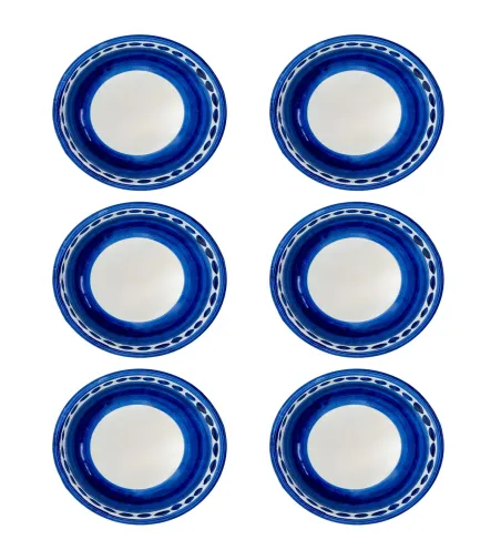Juego de 6 Cuencos Pequeños Azules de la Colección Vietri - Wftb