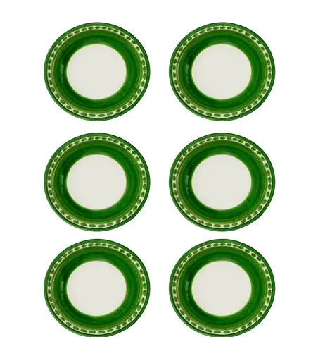 Wftb - Set of 6 Green Small Bowls from the Vietri Collection