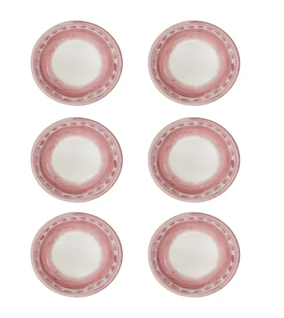 Ensemble de 6 Petits Bols Roses de la Collection Vietri -...