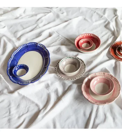 Plateau Grand Ovale Bleu de la Collection Vietri - Wftb 2