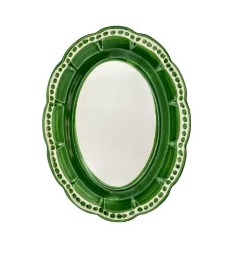 Plateau Grand Ovale Vert de la Collection Vietri - Wftb