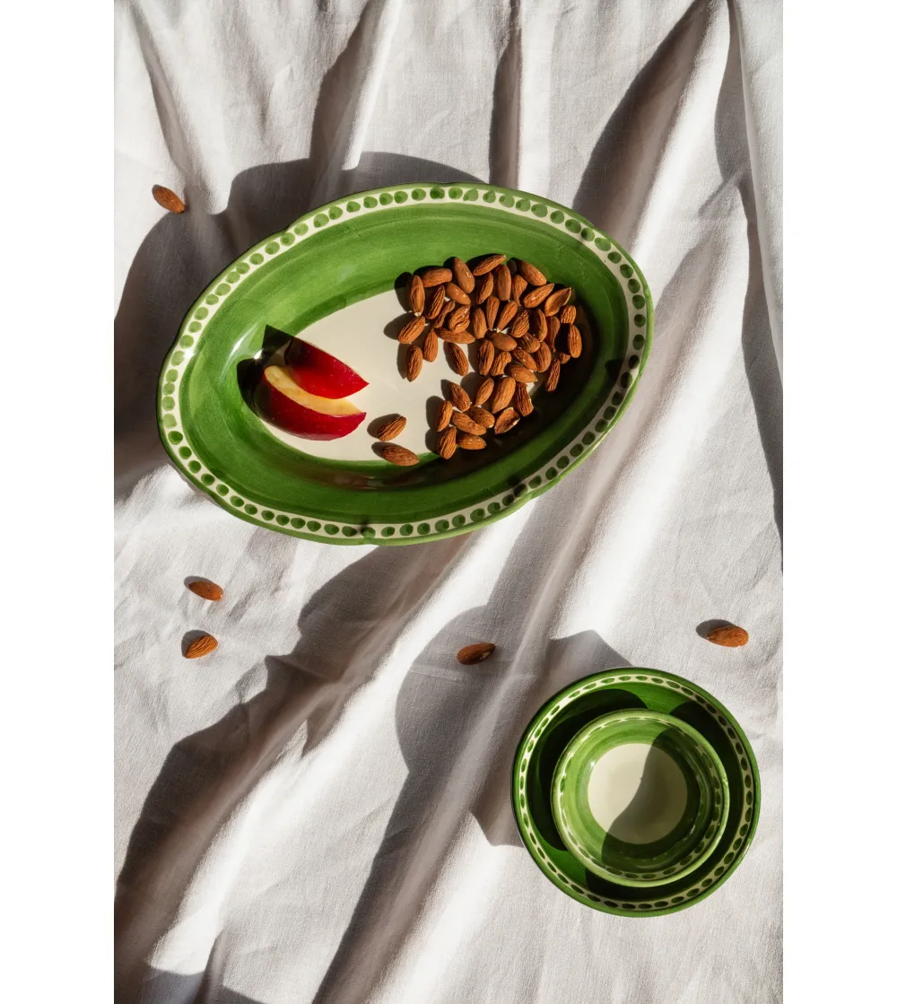 Wftb - Large Green Oval Tray from the...