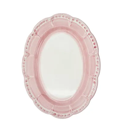 Piatto Ovale Grande Rosa Collezione Vietri - Wftb