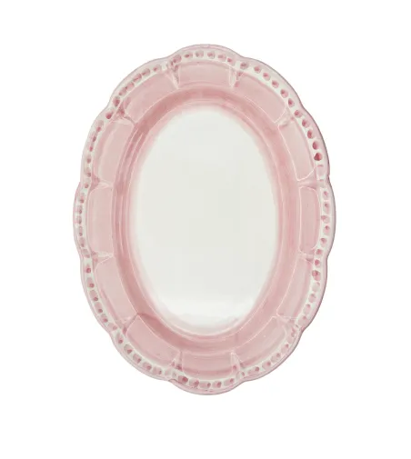 Plateau Grand Ovale Rose de la Collection Vietri -  Wftb
