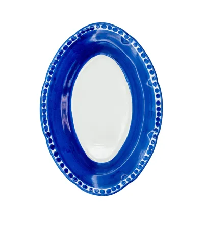 Wftb - Small Blue Oval Tray from the Vietri Collection