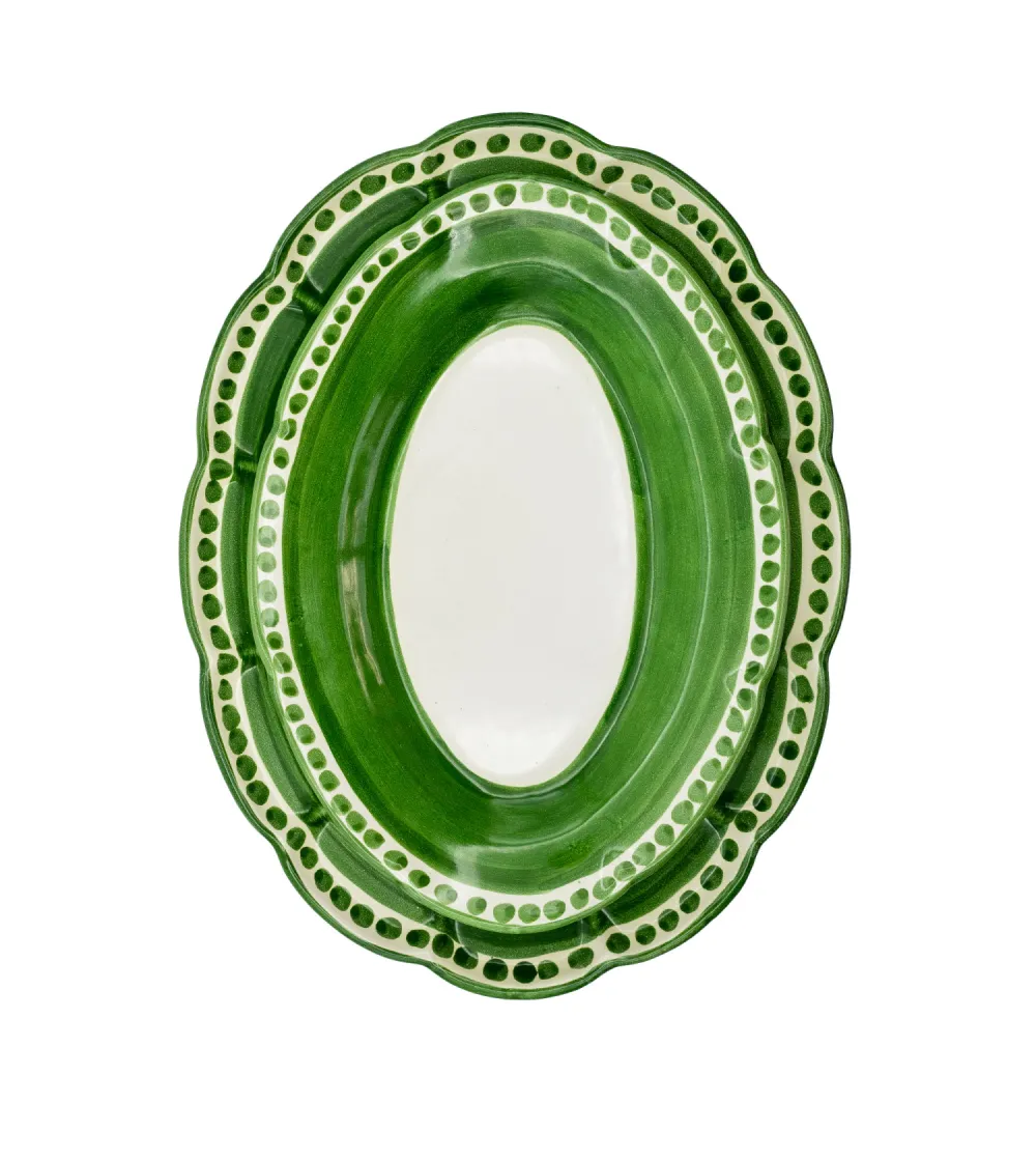 Bandeja Ovalada Pequeña Verde de la...