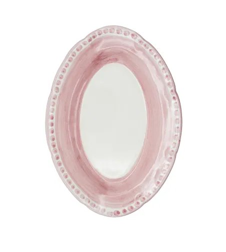 Wftb - Kleines rosa ovales Tablett aus der Vietri-Kollektion