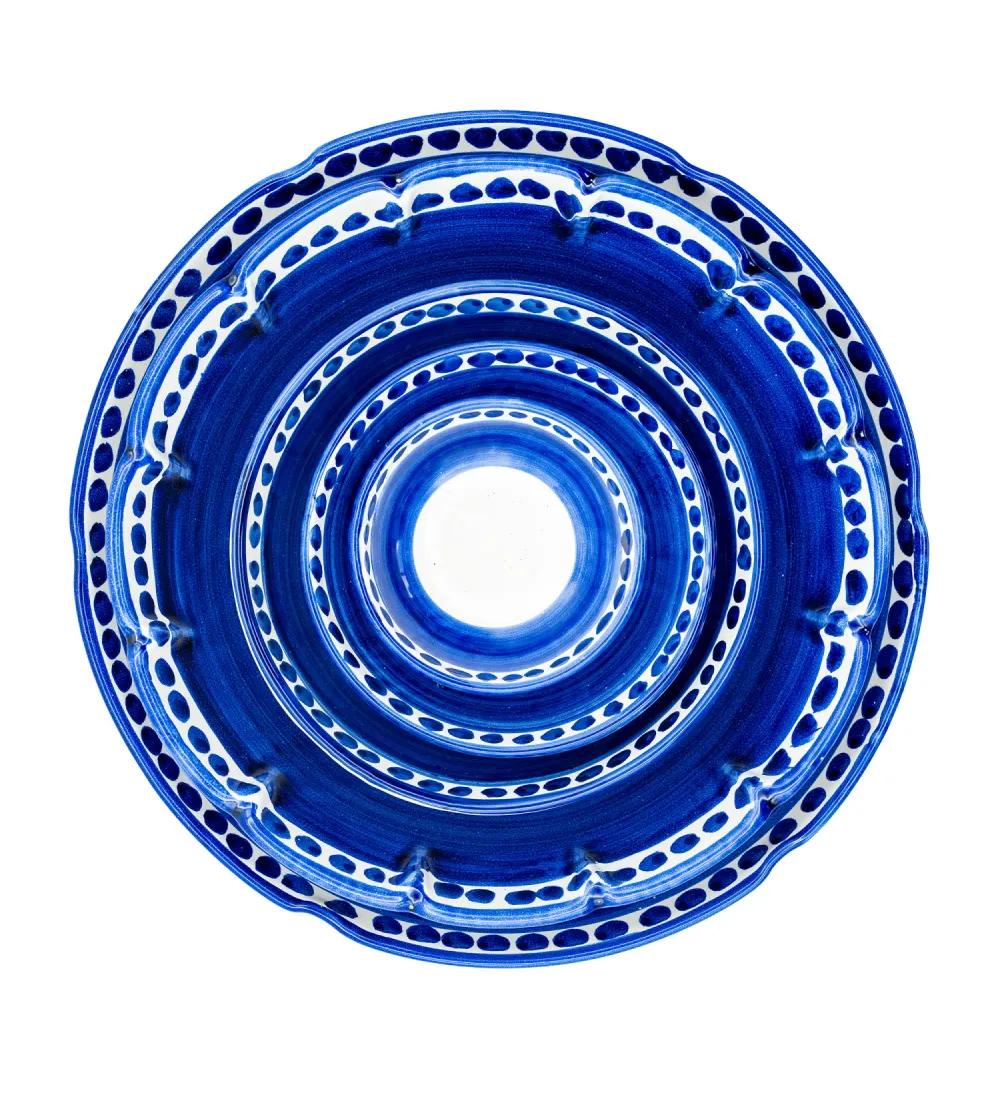 Wftb - Große blaue Salatschüssel aus...