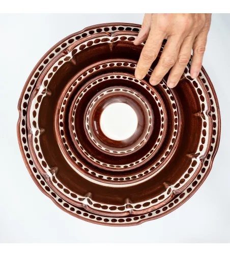 Wftb - Large Brown Salad Bowl from the Vietri Collection