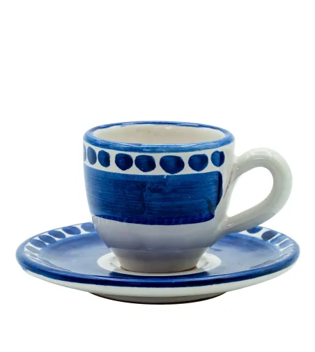 Ensemble de 2 Tasses à Café Bleues de la Collection Vietri - Wftb