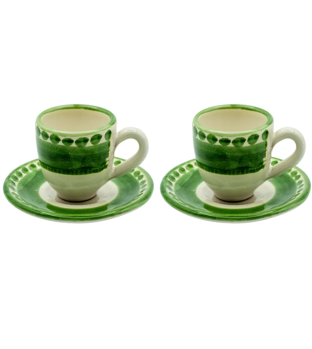 Wftb - Set of 2 Green Coffee Cups...
