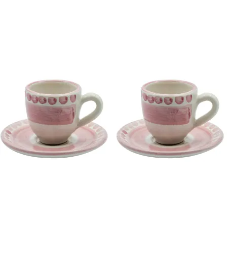 Wftb - Set mit 2 rosa Kaffeetassen aus der Vietri-Kollektion
