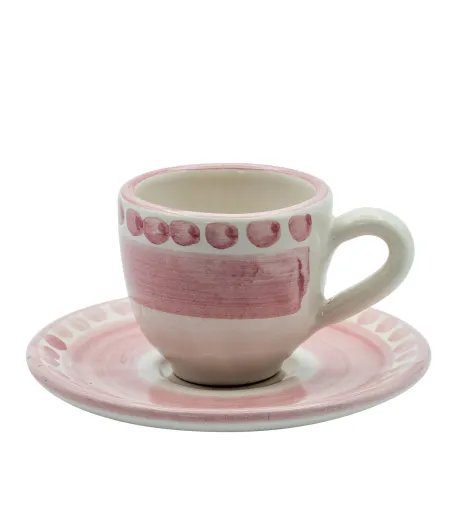 Ensemble de 2 Tasses à Café Roses de la Collection Vietri - Wftb
