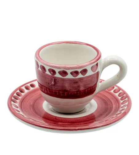 Set 2 Tazzine da Caffè Rosso Collezione Vietri - Wftb
