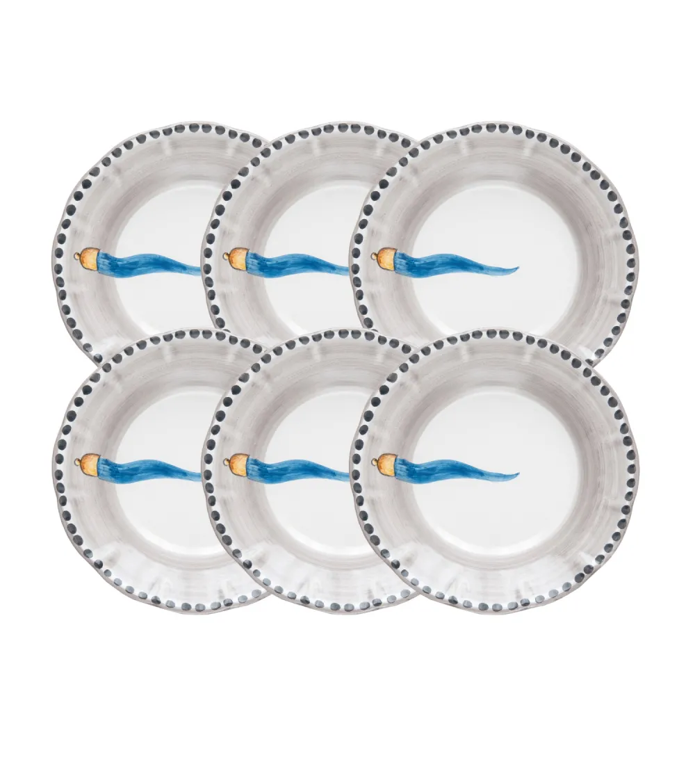 Ensemble de 6 Assiettes Plates avec...