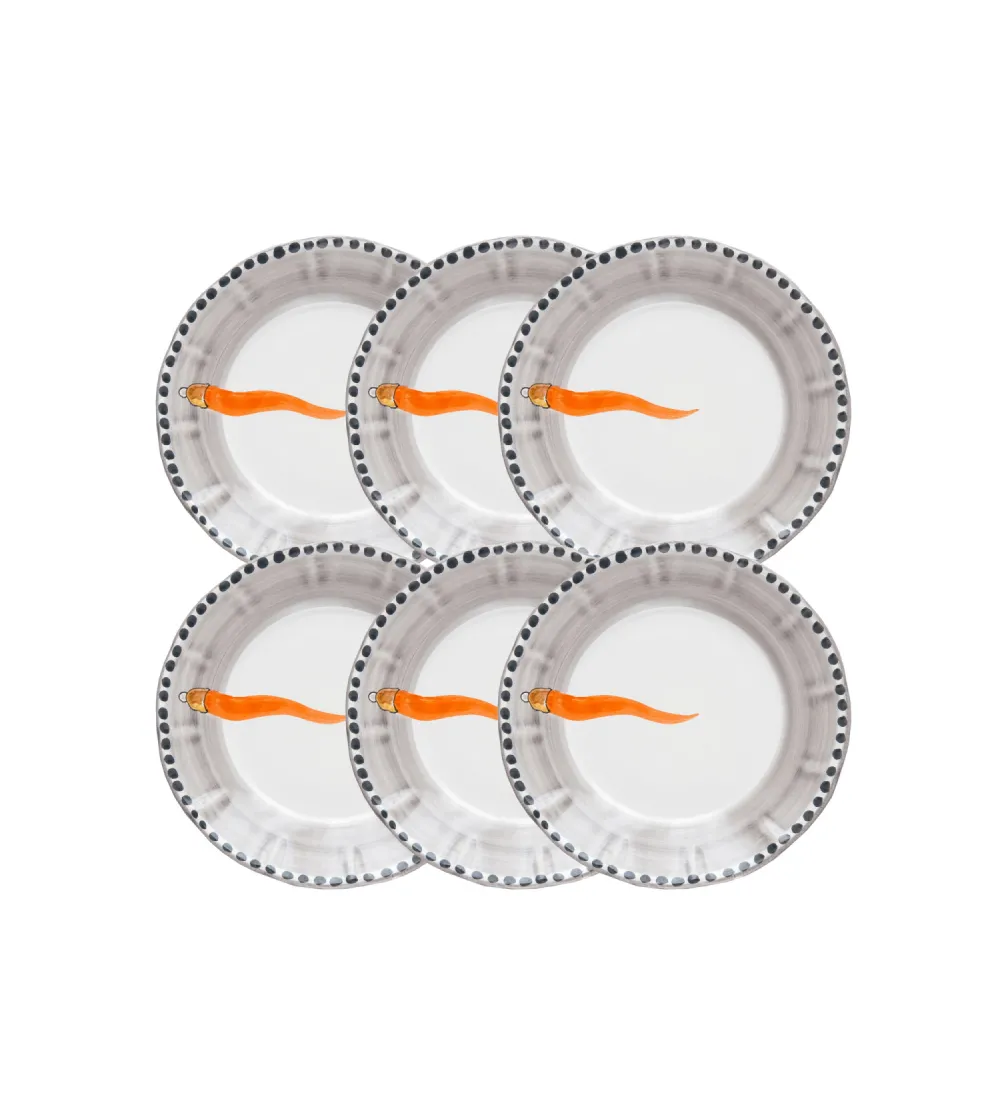 Wftb - Set of 6 Dessert Plates with...