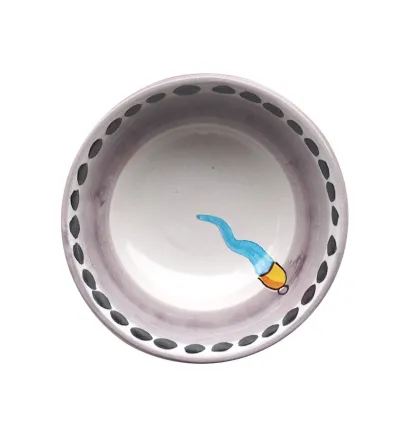 Wftb - Set of 6 Large Bowls with Light Blue Horn 2