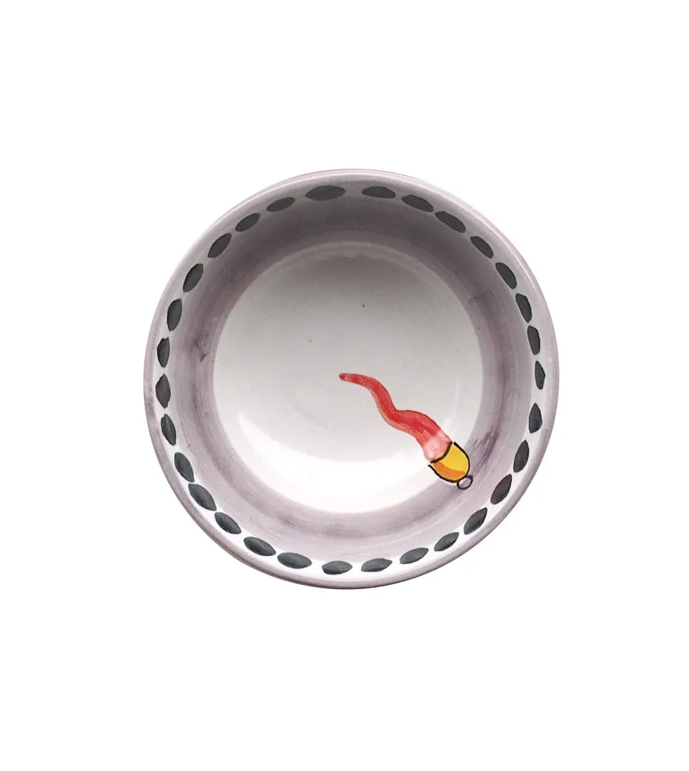 Set 6 Ciotole Grandi con Corno Rosso...