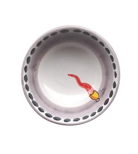 Set 6 Ciotole Grandi con Corno Rosso - Wftb