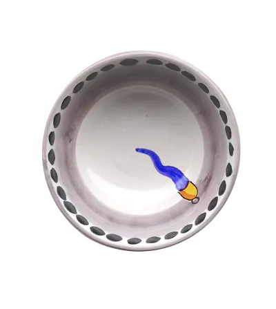 Ensemble de 6 Grands Bols avec Corne Bleu - Wftb 2